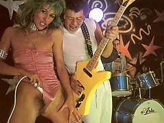 Retro pop band threesome