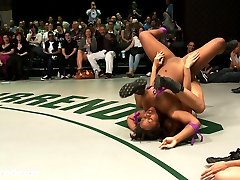 Welcome to Tag Team Tuesdays. Totally non-scripted, all in front of a live audience, all broadcast live to members. Today's update is RD 1 of 4. This was April's live match, now edited for your enjoyment!

Veteran & rookie vs Veteran & rookie.  Big tits vs Small tits.  Rain & Yasmine vs The Dragon and Lyla.  All 4 girls read to trow down in the worlds only real Tag Team Wresting.  All action is live and in front of a audience.  Do not miss the first round of what will be come a classic.  Before this match is over 2 girls will have been made to cum on the mat 3 times. A first for tag team Surrender!