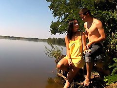 He wanted to go skinny dipping, but his teen girlfriend had an even better idea. They took off...