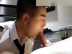 chinese moneyboy deep throat in uniform-Gay90.xyz