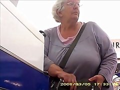 Granny with big butt collar boobs