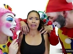 TwistedVisual.Com - Asian MILF Gangbanged and Double Penetrated by Clowns