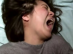 Asian Woman's Massive Orgasm Face With Mouth Broad Open