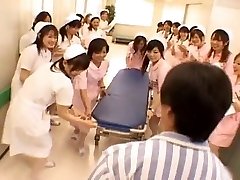 Chinese nurses in a hot group sex