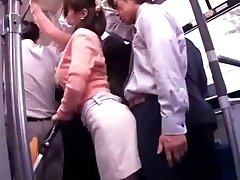 Young Mother Reluctant public Bus Orgasm