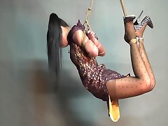 Yaner extreme hogtie-hang challenge Yaner extreme hogtie-hang challenge
