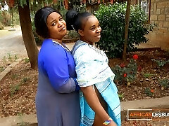 African Married Milfs Sapphic Make Out In Public During Neighbourhood Party