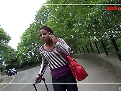 Cum on tits and face with a ebony beauty giving a uber-cute mouth job pov