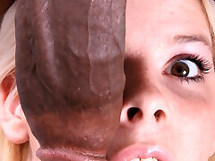 Huge black manstick makes young Kinzy Jo very afraid