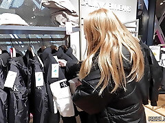 Big Ass British Student Gets Anal Fucked In Fitting Room And Motel Corridor By Two Strangers !!!