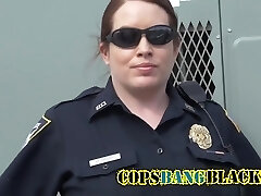 Mature Police Woman With Big Tits Catch A Black Guy Crimson