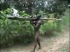 real african amateur pulverize on the tree part 2