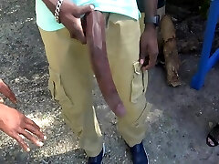 Huge Bbc! Gigantic Black Dick Demonstrate At Public Bus Stop 4 Min