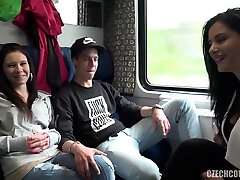 Alex Black - Young Duo Got Agreed To Have Foursome With Us On Crowded Train For Money Watch Total Video In 1080p Streamvid.net