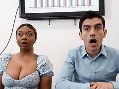 Interracial porking in the office with naughty Avery and Zoe Interracial porking in the office with naughty Avery and Zoe