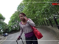 Cum on tits and face with a ebony beauty giving a uber-cute mouth job pov