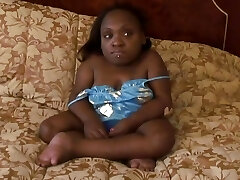 Black Midget with Big Tits and Nips Gives Super Hot Oral Jobs