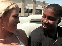 Uber-sexy blonde Summer Day loves classic cars and immense black cocks