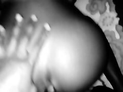beautiful 18 yo Lets black man Cum on Her Bald Ebony donk and belly - Pussy and anal Internal Cumshot