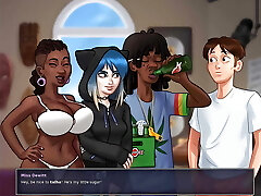 All Sex Gigs with Miss Dewitt - Black MILF Fucked - Animated porn game.