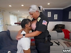 Mature police officer needs a huge black dick to sate her lust