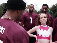 Aliya Brynn enjoys during rough interracial gangbang - HD
