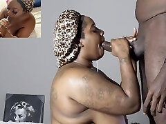 SEXY Black Plumper DIAMOND SHEDS TEARS GAGGING ON BBC TIL IT BUSTS