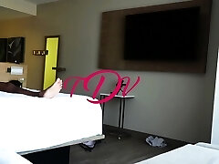 Sexy African beauty gives interracial oral pleasure on hidden cam
