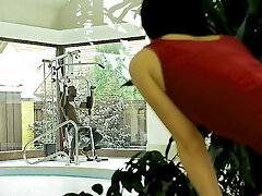 BLACK4K. Handsome black sportsman really loves tiny white... BLACK4K. Handsome black sportsman really loves tiny white...