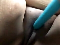 Black Girl Fucks Her Pussy With Massager