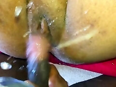 Fat Black Cooter Squirts All Over BBC!