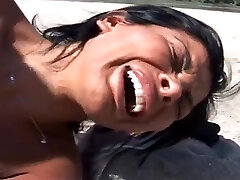 italian stallion penetrate on the beach black hair milf with gorgeous and big tits