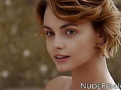 Wonderful redhead teases with her natural tits and soft pussy Wonderful redhead teases with her natural tits and soft pussy