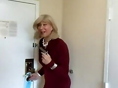 Amazing homemade shemale movie with Stockings, Blowjob sequences