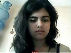 Indian girl undresses on webcam