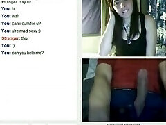 Shy woman flashes on Omegle