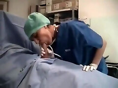Nurse latex glove blowjob spunk