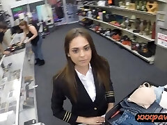 Pawn dude ravaged this lovely latina stewardess in the toilet