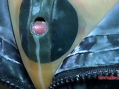 Tight black love glove mask makes Kristine Andrews suffocate and cry Tight black love glove mask makes Kristine Andrews suffocate and cry