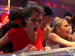 Hot slut licked in orgy