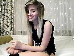 Hottest Amateur Emo 19yo Teen touching her pussy on Webcam