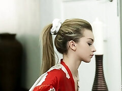 Extremely lil and flexible teen with small frame Sonya