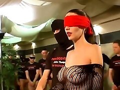 German Goo Girls - Blindfolded MILF bukkake gangbang German Goo Girls - Blindfolded MILF bukkake gangbang