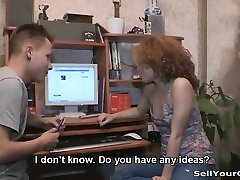 Having caught his curly girlfriend watching erotic pics of Having caught his curly girlfriend watching erotic pics of