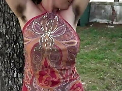 Big fur covered armpits exposed