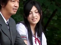 Hottest Japanese chick Saori Hara in Amazing College/Gakuseifuku, Outdoor JAV scene