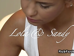 Blonde massages wonderful brunette with hot stones Blonde massages wonderful brunette with hot stones