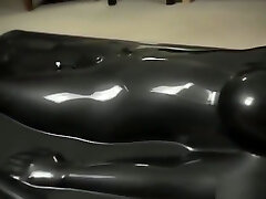 Masturbating in a Spandex Vacbed
