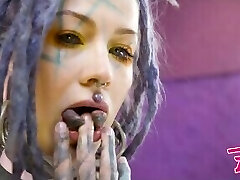 hard DOUBLE ANAL from crazy TATTOO PUNK - ATM, Gape, Facial, Ass Inside-out, Swalow, DAP - goth alt nymph