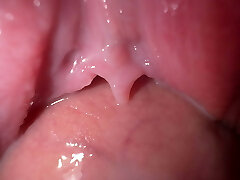 Close-up fuck with teen step-sister, amazing creamy pussy